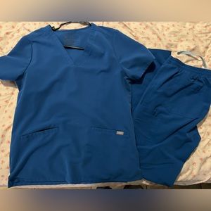 Figs scrubs royal blue size medium, bottom medium tall